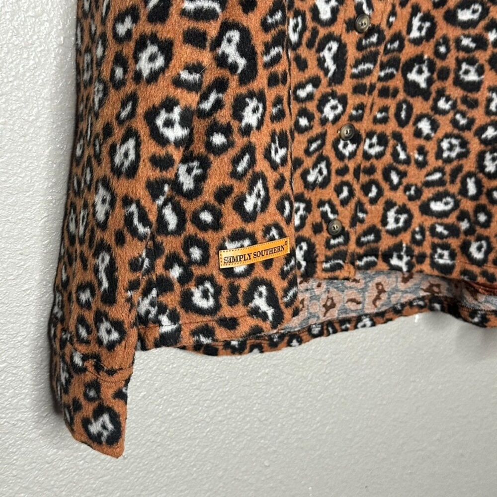 Simply Southern Leopard Jacket Shacket Button up … - image 3